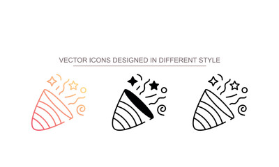 Confetti icon design with white background stock illustration