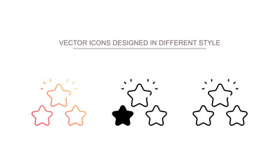 Stars icon design with white background stock illustration