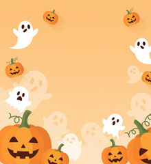 halloween background with pumpkins