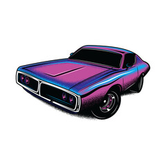 Vintage American Car. American Garage Custom
