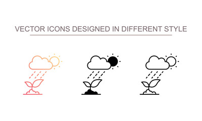 Climate icon design with white background stock illustration