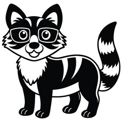 Fototapeta premium Spectacled Bear vector illustration white background