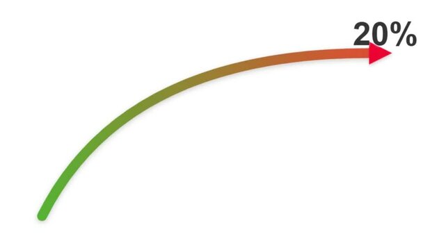 Dynamic Color-Transitioning Arrow Infographic Animation, Tax Tariff Imposing Concept For Financial and Business Projects, Smooth Loop 4k