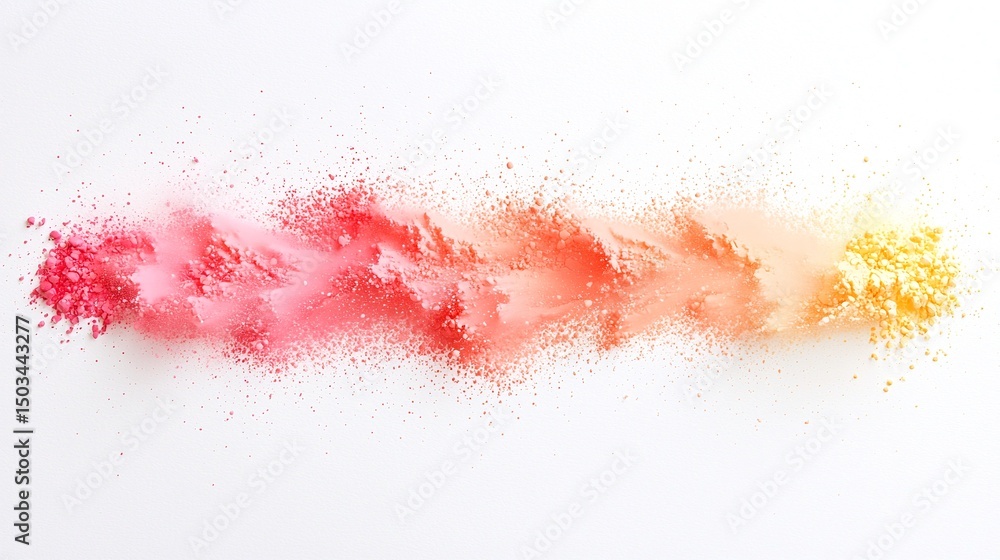 Poster abstract ink splash composition with soft gradient
