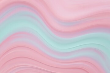 Obraz premium Abstract Pastel Pink and Mint Green Wave Background Fluid Design Texture