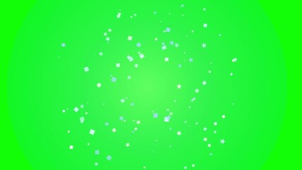 Frostburst Explosion Animation, Abstract Glowing White Sparkles on Green Background, Magical Shimmering Dreamlike Visual Effect