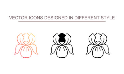 Iris icon design with white background stock illustration