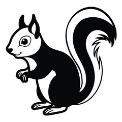 Squirrel vector illustration white background