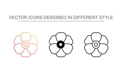 Mangolia icon design with white background stock illustration