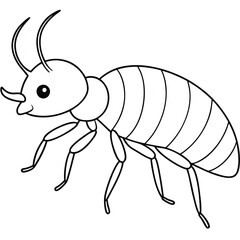 Termite vector illustration white background