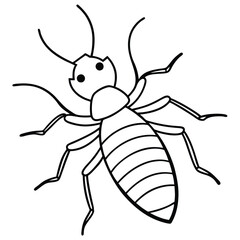Termite vector illustration white background