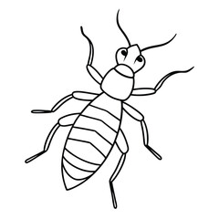 Termite vector illustration white background