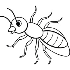 Termite vector illustration white background
