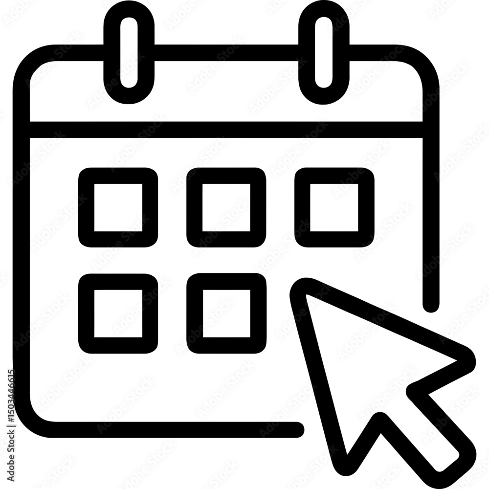 Poster minimalistic calendar picker icon design