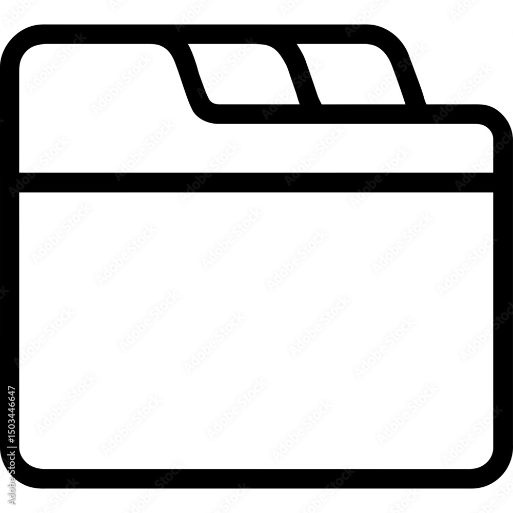 Poster minimalist tab navigation icon design