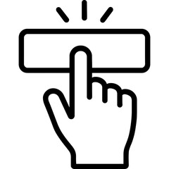 Obraz premium Vector UI hand over button icon