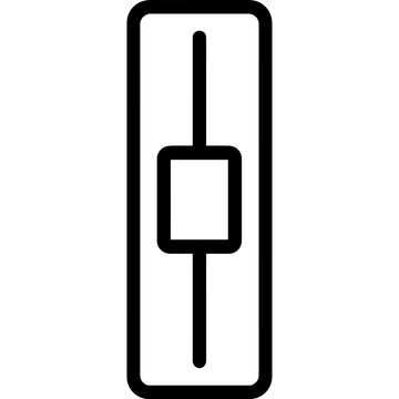 Clean UI scrollbar icon in outline style