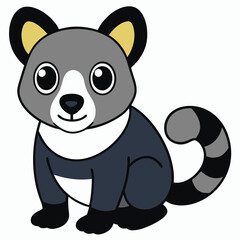 Tree Kangaroo vector illustration white background