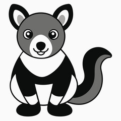 Tree Kangaroo vector illustration white background