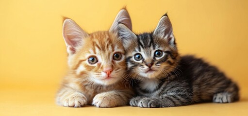 Adorable Kittens: A Pair of Ginger and Tabby