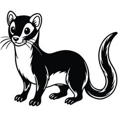 Weasel vector illustration white background