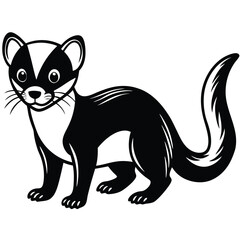 Weasel vector illustration white background