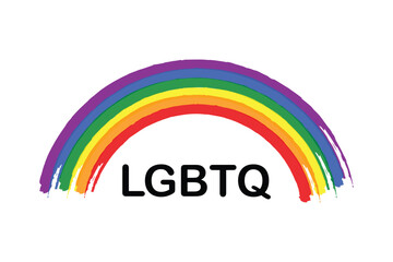  Colorful rainbow brush strokes with “Happy Pride Month” message in bold font. Perfect for LGBTQ+ celebrations, posters, social media, and awareness campaigns.