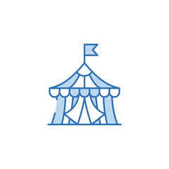 Circus icon design with white background stock illustration