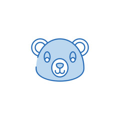 Bear icon design with white background stock illustration