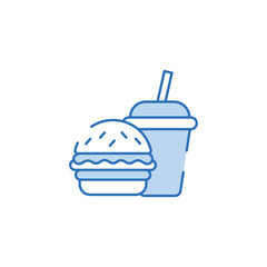 Fast Food icon design with white background stock illustration