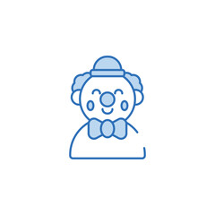 Clown icon design with white background stock illustration