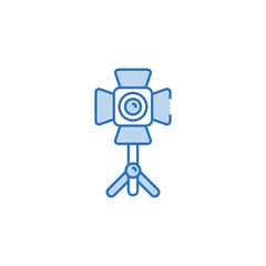 Stage Light icon design with white background stock illustration