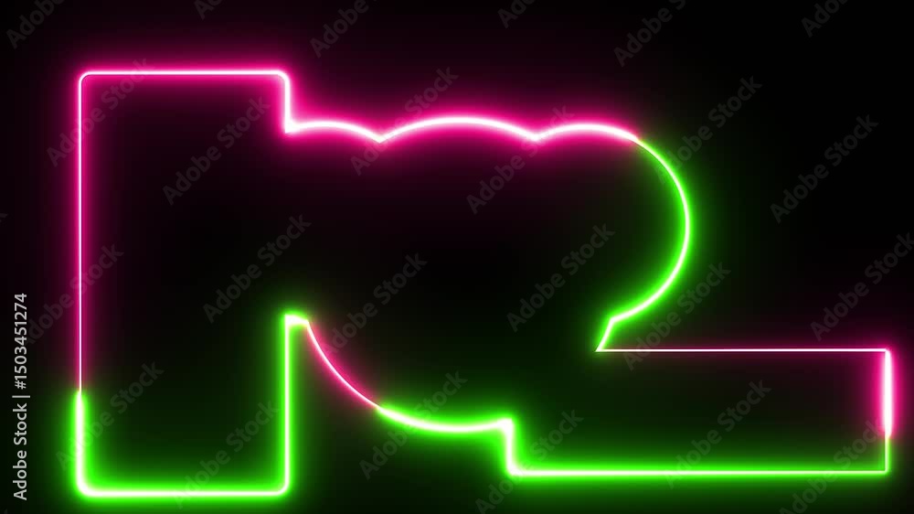 Poster minimal animated background loop for youtube and presentations, abstract flickering picture frame wi