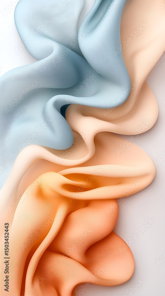 Aufkleber abstract pastel wave background with smooth color gradient