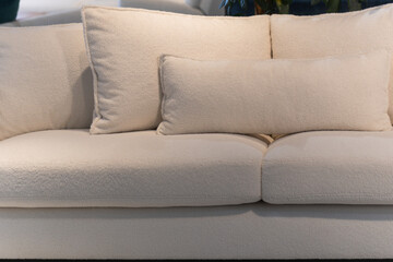 Closeup of sofa with cushions