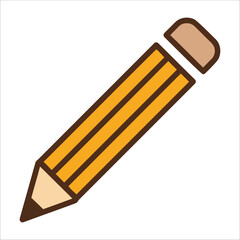 Vibrant Yellow Pencil with Detailed Stripes and Ergonomic Design for Creative Writing and Sketching