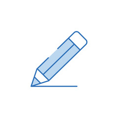 Pencil icon design with white background stock illustration
