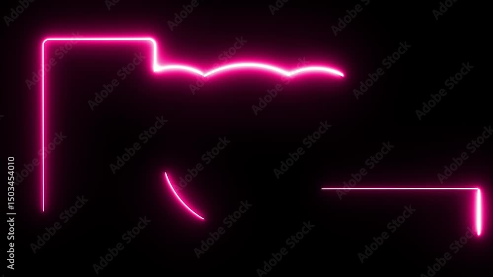 Poster minimal animated background loop for youtube and presentations, abstract flickering picture frame wi