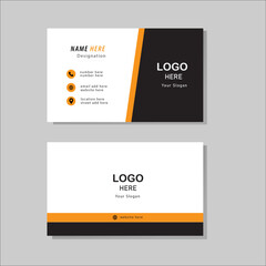 Red corporate design business card template