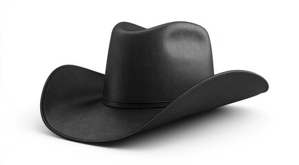 Black cowboy hat, angled view (1)