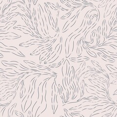 leaves pattern design drawn with just lines