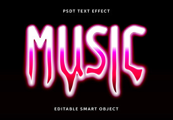 Red And White Neon Font Dripping Horror Glowing Text Effect