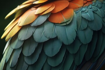Obraz premium Colorful bird feather detail