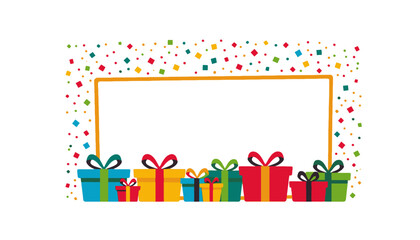 Colorful-Gift-Boxes-Border-Frame-With-Confetti-Vector-Background-for-Holiday-Birthday-Christmas-Celebrations-Use-for-Invitations-Cards-and-Websites