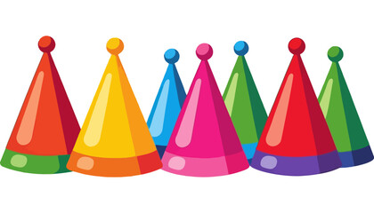 Colorful-Party-Hats-Illustration-Festive-Celebration-Cartoon-Birthday-Hats-Collection-Fun-Holiday-Decorations-Vector-Graphic-Party-Supply-Elements