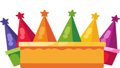 Colorful-Party-Hats-Cartoon-Image-Festive-Celebration-Illustration-Fun-Birthday-Decorations-Kids-Party-Supplies-Bright-Colors-Vector-Graphic-Design