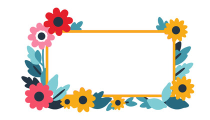floral-frame-design-with-colorful-flowers-leaves-and-rectangle-border-ideal-for-invitations-greeting-cards-announcements-and-decorative-projects