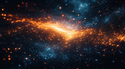 Fototapeta premium 3D digital mesh grid tunnel in space