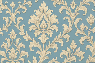 Vintage Baroque Floral Seamless Pattern