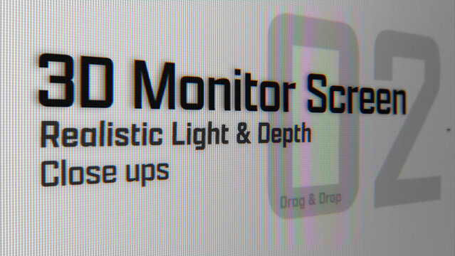 3D Monitor Screen Animations (02) | Animated Camera Close Ups (Drag & Drop)